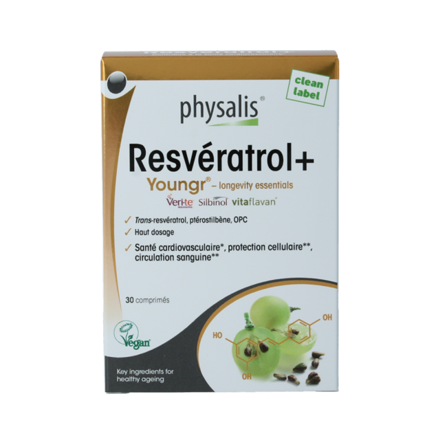 Physalis Resveratrol + vegan 30 comprimidos