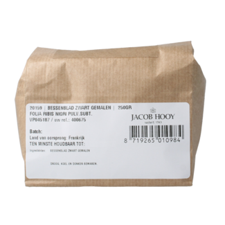 Jacob Hooy Jacob Hooy Schwarzes Johannisbeerblatt gemahlen 250 Gramm