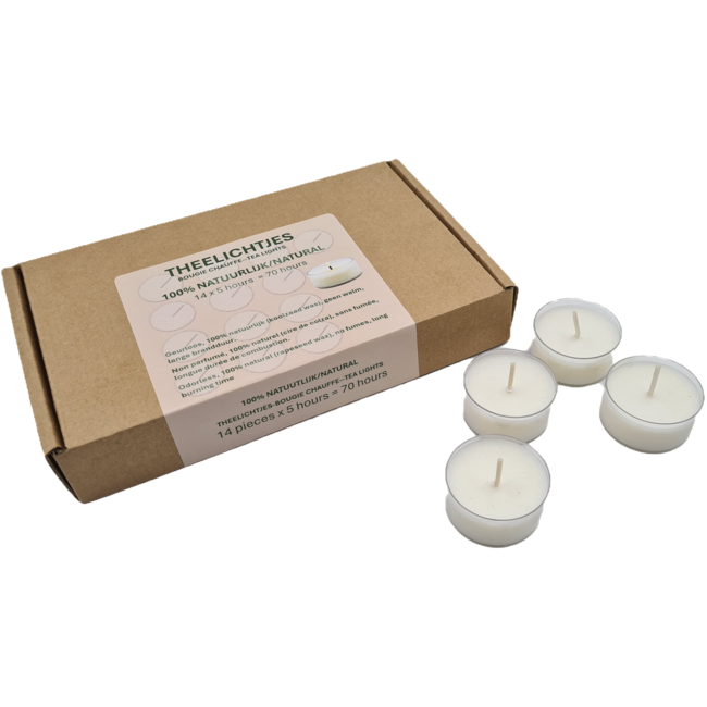 Bougies chauffe-plat naturelles 14 pièces 1 Pièce