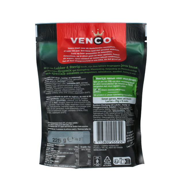 Droptoppers lekker stevig 225 gramos