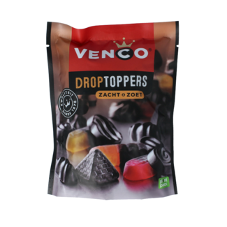 Venco Venco Droptoppers zacht zoet 225 Gram