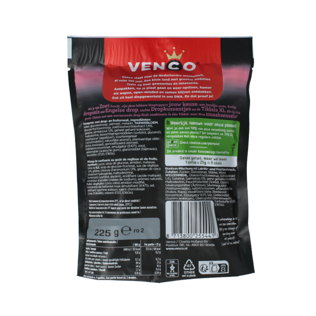 Droptoppers fruitig 225 Gram