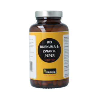 Hanoju Hanoju Polvo de cúrcuma + piperina 500mg bio 300 Comprimidos