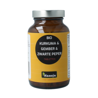 Hanoju Cúrcuma + jengibre + piperina 500 mg 150 comprimidos