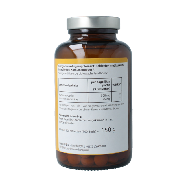 Polvo de cúrcuma 500 mg 300 comprimidos