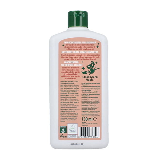 The Good Witch Allesreiniger concentraat white peach 750 Milliliter