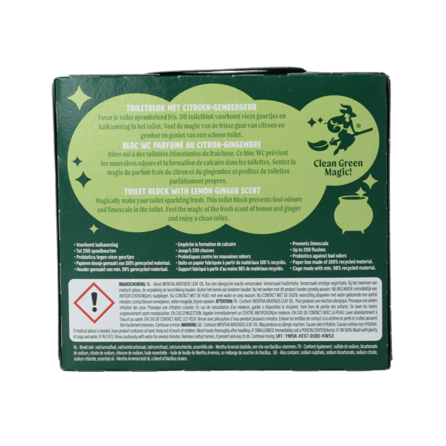 Lemon and Ginger Toilet Rim Block 1 Piece