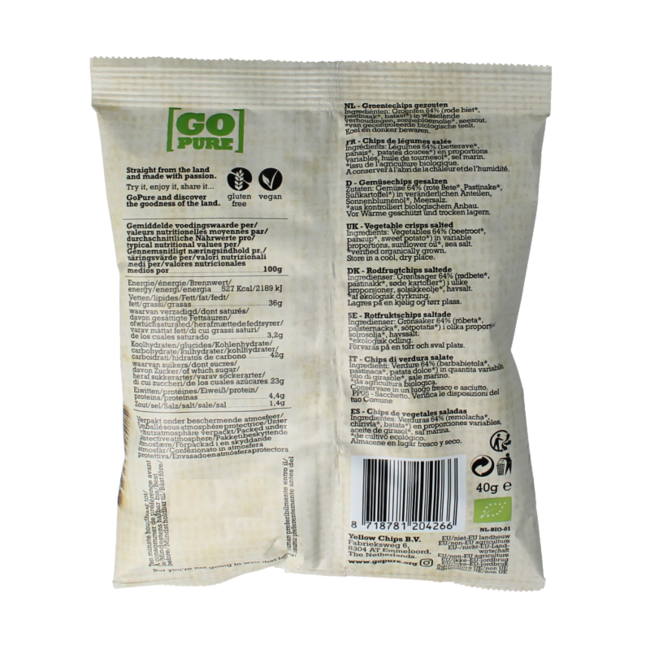 Gemüsechips Bio 40 Gramm