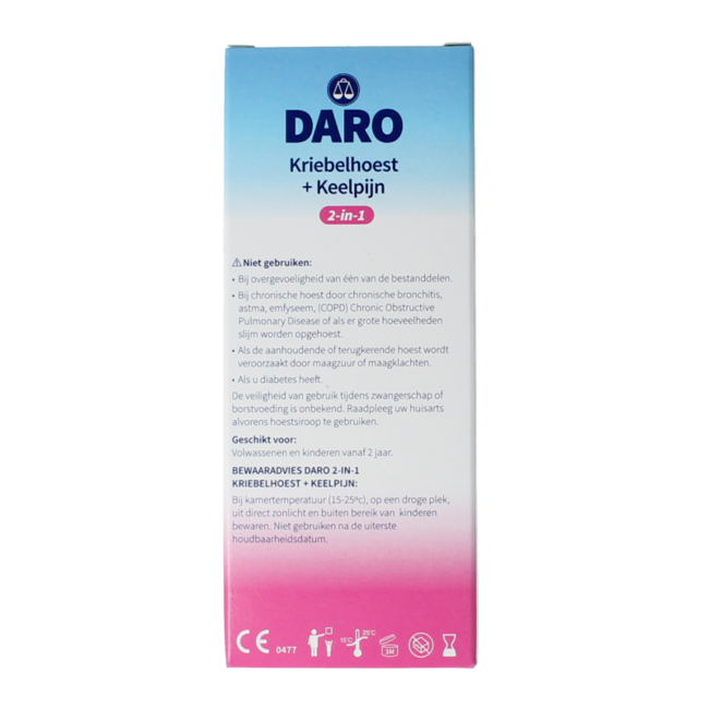 Daro 2 in 1 Tickly Cough and Sore Throat 150 Millilitres