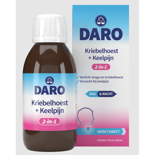 Daro 2 in 1 Tickly Cough and Sore Throat 150 Millilitres
