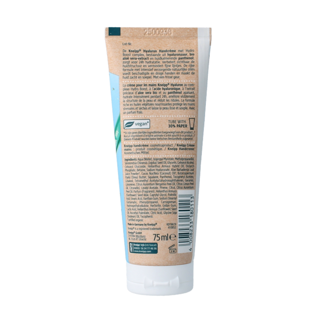 Kneipp Crema de manos hialurón 75 mililitros