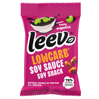 Leev Snack de soja Leev bajo en carbohidratos con salsa de soja ecológico 45 g