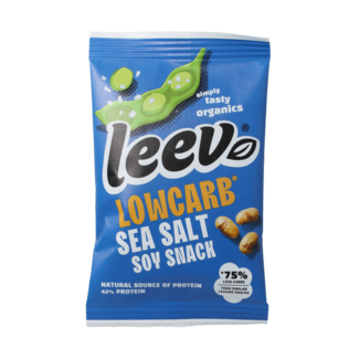 Leev Leev Bio Low-Carb Snack Sojabohnen mit Meersalz 45 Gramm