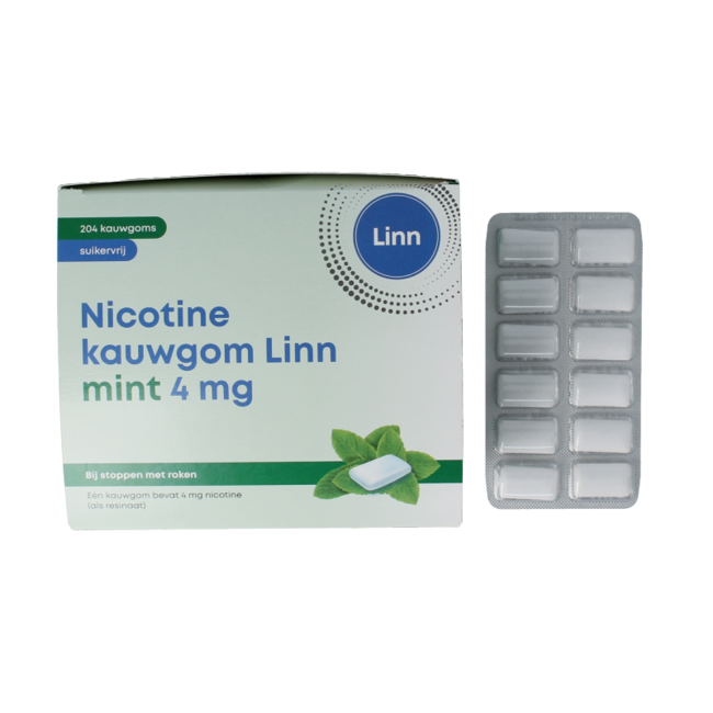 Nicotine gum 4mg mint 204 pieces