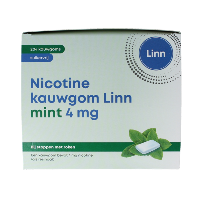 Nicotine kauwgom 4mg mint 204 Stuks