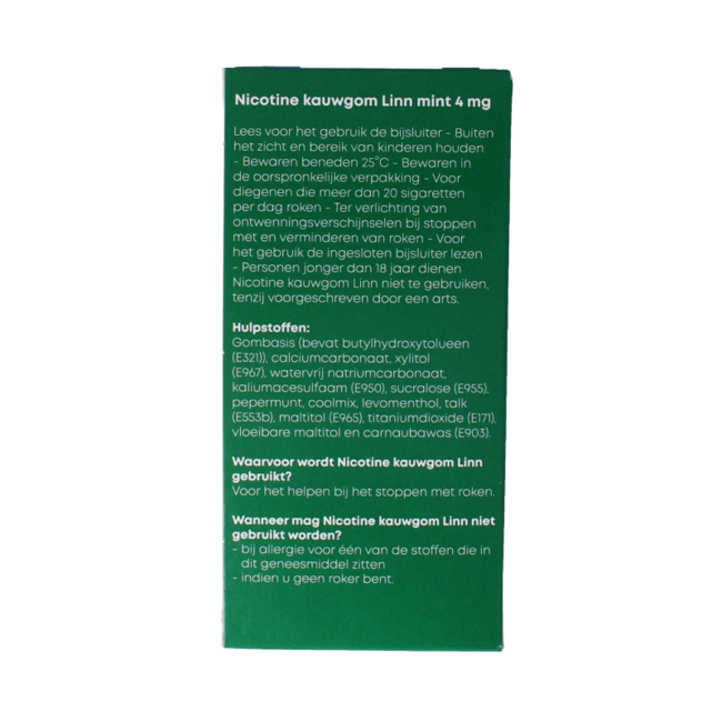 Nicotine gum 4mg mint 204 pieces