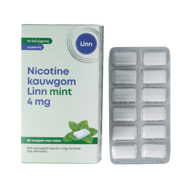 Linn Gommes à la nicotine 4 mg menthe 96 pièces