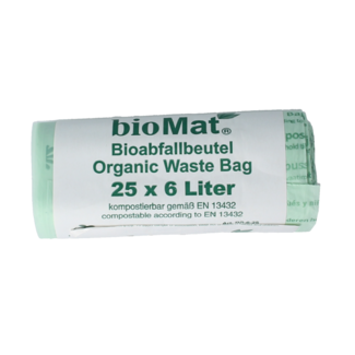 Biomat Sacs poubelle compostables 6 litres 25 pièces