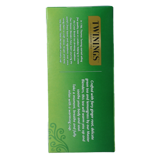 Twinings Zielona herbata z imbirem 25 torebek