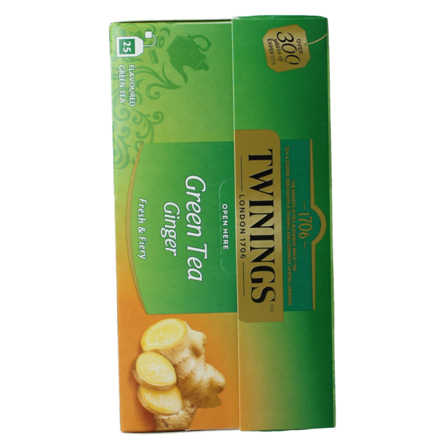 Twinings The vert gingembre 25 Zakjes