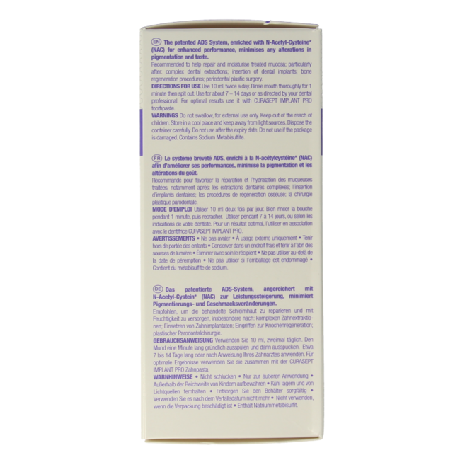 Curasept ADS DNA Implant Pro CHX 0,20% + HA mondspoelmiddel 200 Milliliter