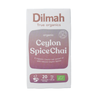 Dilmah Té chai de especias de Ceilán bio 20 bolsitas