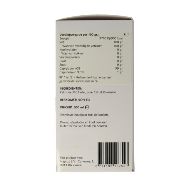 Aceite MCT 8 500 Mililitros