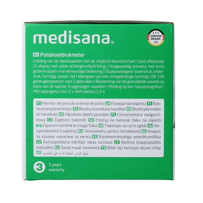 Medisana Tensiómetro de muñeca BW 345 1 unidad