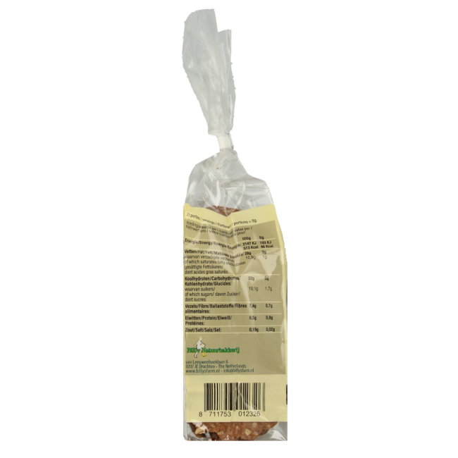 Haverkoekjes hazelnoot-cacao bio 175 Gram