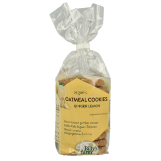 Billy's Farm Biscotti d'Avena Zenzero e Limone Bio Billy's Farm 200 Grammi