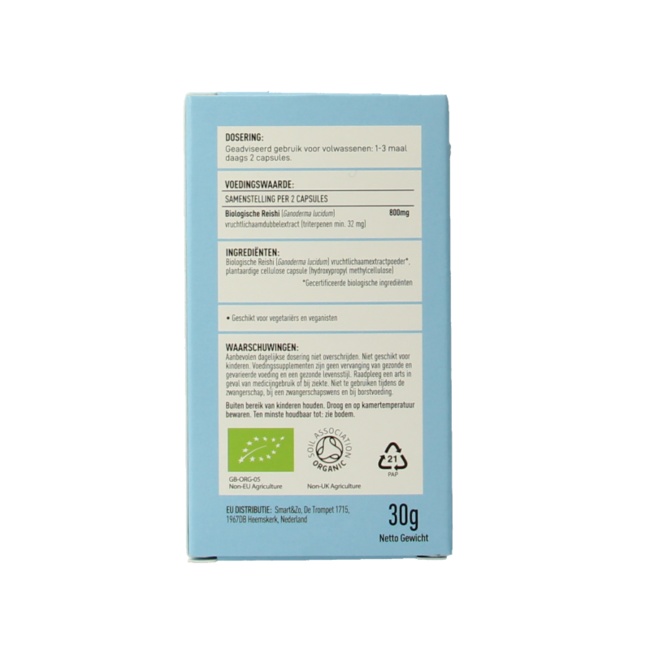 Mushrooms for Life Reishi organic 60 Capsules