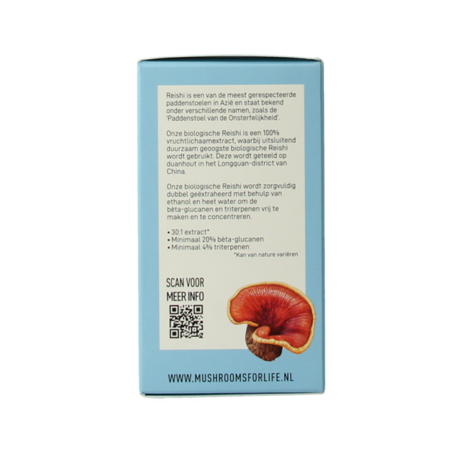 Mushrooms for Life Reishi Bio 60 Gélules