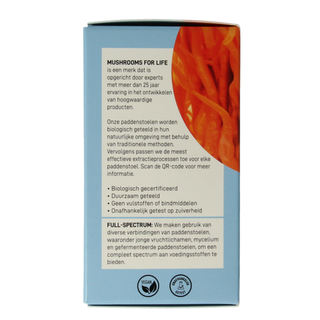 Mushrooms for Life Cordyceps bio 60 Cápsulas