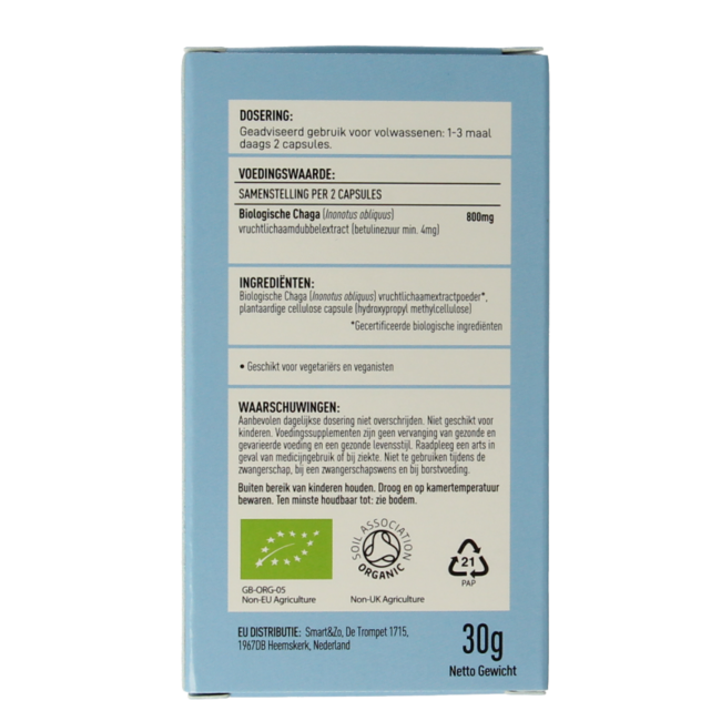 Chaga bio 60 gélules