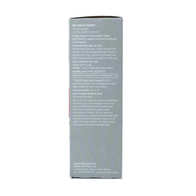 Soria Papaver rhoeas extract 50 mililitros