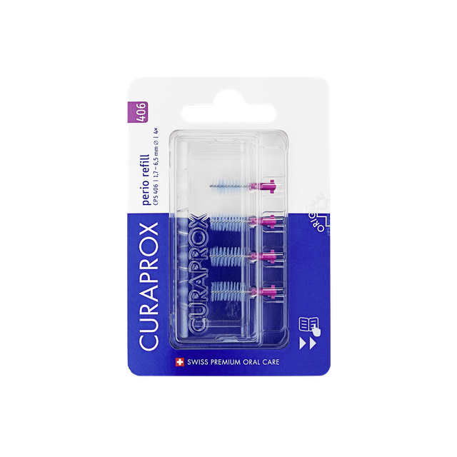 Curaprox CPS 406 perio recambios de cepillos interdentales 4x 1 unidad