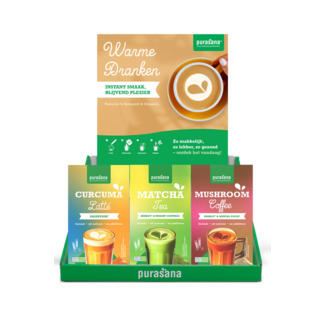 Purasana Hot drinks display gevuld bio 1 Display