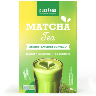 Purasana Purasana Błyskawiczna zielona herbata matcha bio 12 Gramów