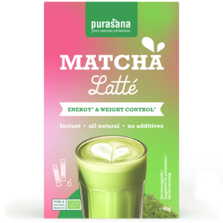 Purasana Instant matcha latte 6x10g bio 60 gramos