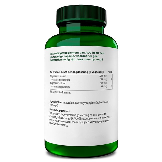 AOV 518 Magnesiummalat & Citrat 90 Vegetarische Kapseln