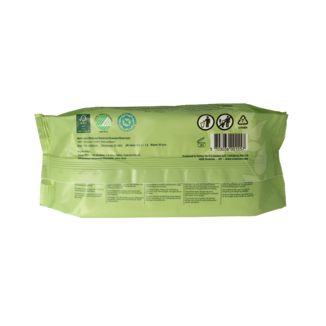 Smartkids lingettes bébé aqua 60 pièces