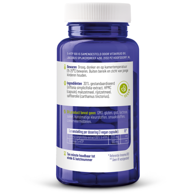 5-HTP 100mg 90 Cápsulas vegetarianas