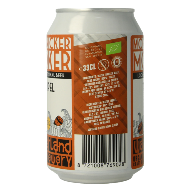Cerveza Waterland Tripel Monnicker Moker Bio 330 Mililitros