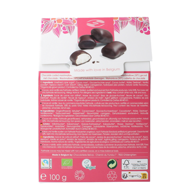 Malvavisco con chocolate bio 100 Gramos