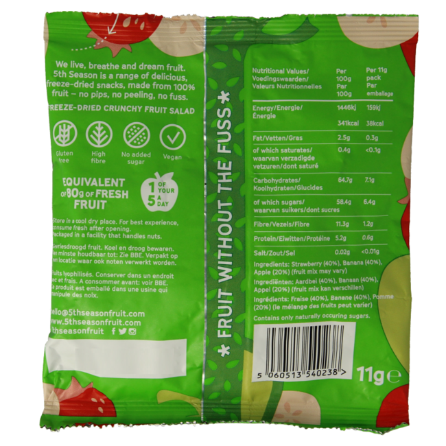 5th Season Salade de fruits lyophilisée 11 grammes