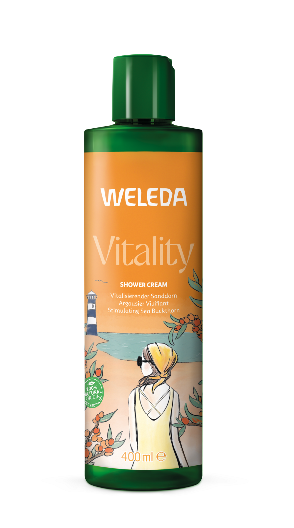 Weleda Vitality crema de ducha espino amarillo bio 400 mililitros