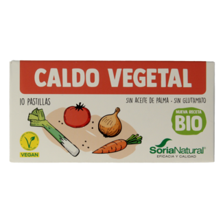 Soria Natural Pastillas de caldo vegetal bio 10 unidades