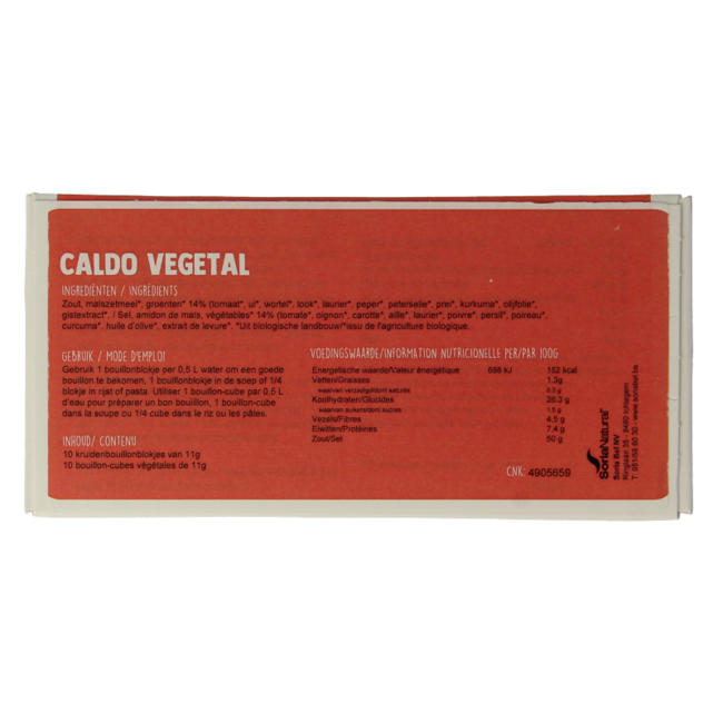 Pastillas de caldo vegetal ecológicas 10 unidades