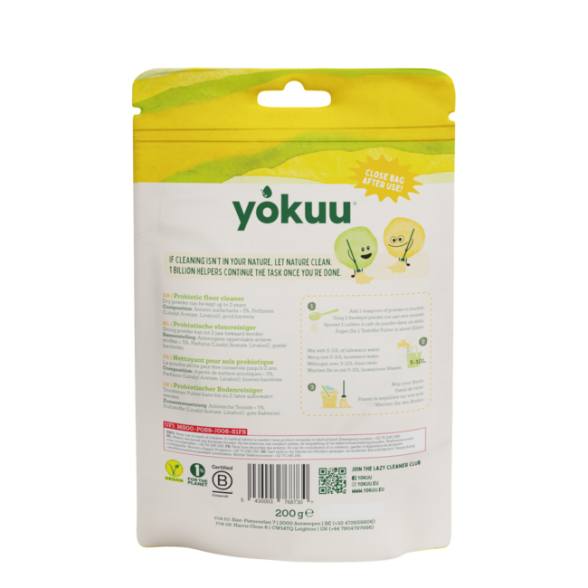 Yokuu Limpiador de suelos en polvo 200 gramos
