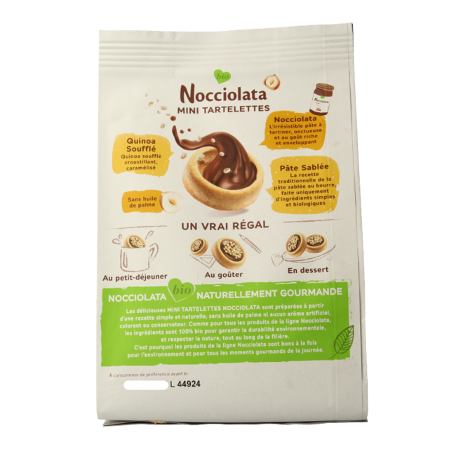 Rigoni Di Asiago Nocciolata tartlets bio 250 gramos